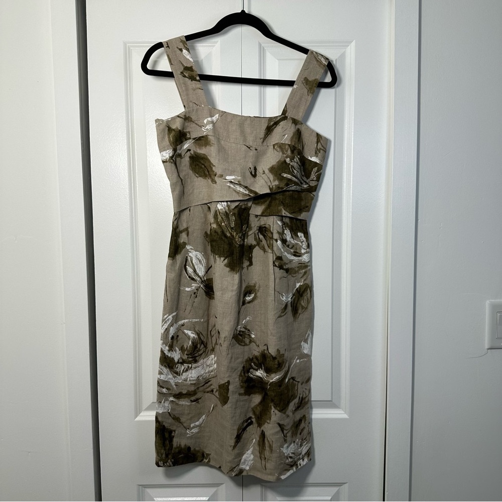 Max Mara Studio 100% Linen Sheath Dress Size 8